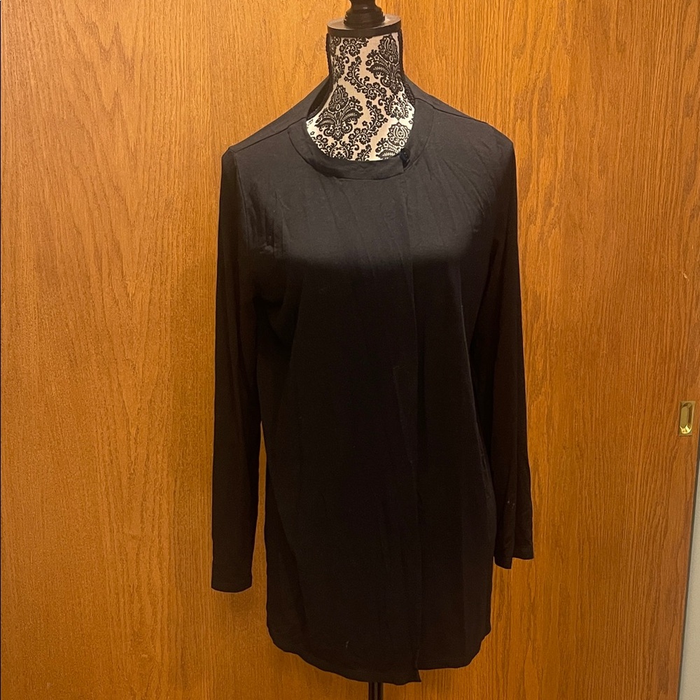 J. Jill Black Long Sleeve Top
